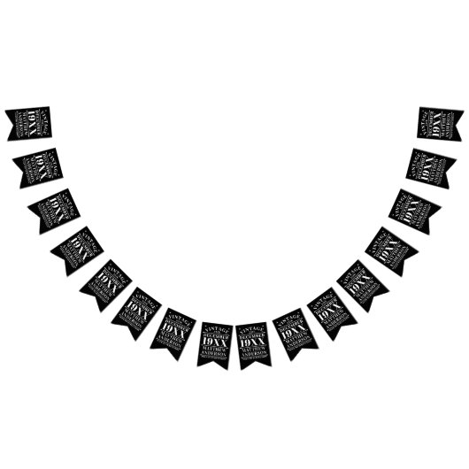 パーソナライズされたヴィンテージの完成度の低下 バンティングフラッグ (全)