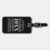 パーソナライズされたヴィンテージの熟成 ラゲッジタグ (正面横)