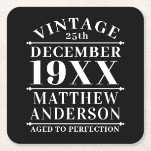 パーソナライズされたヴィンテージの熟達 スクエアペーパーコースター