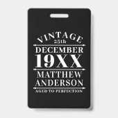 パーソナライズされたヴィンテージの熟達 バッジ (裏面)