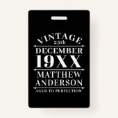 パーソナライズされたヴィンテージの熟達 バッジ (正面)