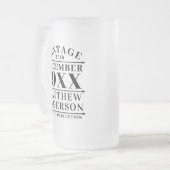 パーソナライズされたヴィンテージの熟達 フロストグラスビールジョッキ (正面左)