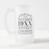 パーソナライズされたヴィンテージの熟達 フロストグラスビールジョッキ (左)