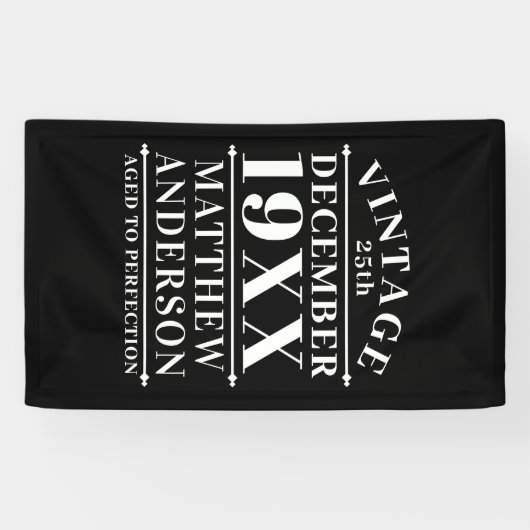 パーソナライズされたヴィンテージの熟達 横断幕 (横)