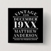 パーソナライズされたヴィンテージの熟達 缶バッジ (正面)