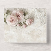 パーソナライズされたヴィンテージのRSVP ポストカード招待状 オールインワン招待状 (裏面)