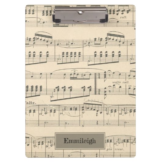 パーソナライズされたヴィンテージアンティーク クリップボード (正面)