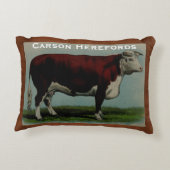 パーソナライズされたヴィンテージイラストレーション アクセントクッション (裏面)