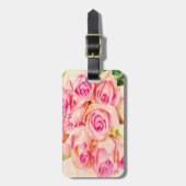 パーソナライズされたヴィンテージエレガントバラタグ ラゲッジタグ (正面縦)