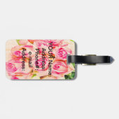 パーソナライズされたヴィンテージエレガントバラタグ ラゲッジタグ (裏面横)