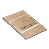 パーソナライズされたヴィンテージエレガント茶 ノートブック (右側)