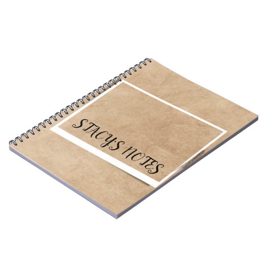 パーソナライズされたヴィンテージエレガント茶 ノートブック (左側)