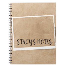 パーソナライズされたヴィンテージエレガント茶 ノートブック