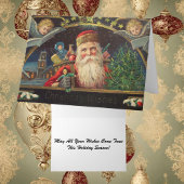 パーソナライズされたヴィンテージオールドクラシックサンタ シーズンカード