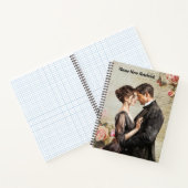 パーソナライズされたヴィンテージカップルのスパイラルノート ノートブック (内部)