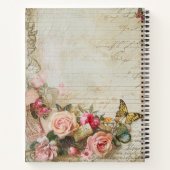 パーソナライズされたヴィンテージカップルのスパイラルノート ノートブック (裏面)