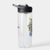 パーソナライズされたヴィンテージカメラフローラ水瓶 ウォーターボトル (右面)