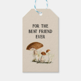 パーソナライズされたヴィンテージキノコ最高の友 ギフトタグ