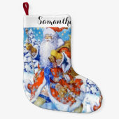 パーソナライズされたヴィンテージクラシック条項 スモールクリスマスストッキング (正面)
