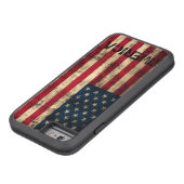 パーソナライズされたヴィンテージグランジメリカ国旗 Case-Mate iPhoneケース (底)