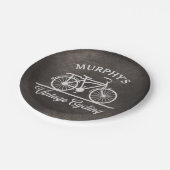 パーソナライズされたヴィンテージサイクリングレトロ ペーパープレート (アングル)