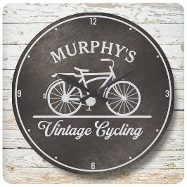 パーソナライズされたヴィンテージサイクリングレトロ ラージ壁時計