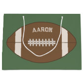 パーソナライズされたヴィンテージサッカー抱き枕 ラージペーパーバッグ (正面)
