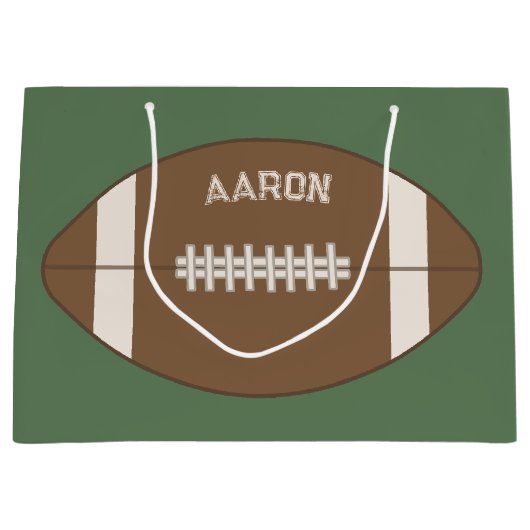 パーソナライズされたヴィンテージサッカー抱き枕 ラージペーパーバッグ (正面)