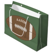パーソナライズされたヴィンテージサッカー抱き枕 ラージペーパーバッグ (正面アングル)