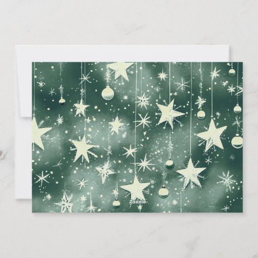 パーソナライズされたヴィンテージサンタクリスマスカード シーズンカード (裏面)