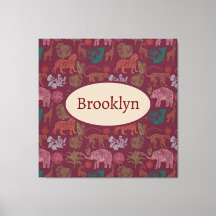 パーソナライズされたヴィンテージジャングルサファリピンク