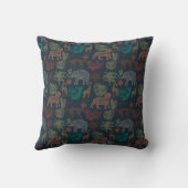 パーソナライズされたヴィンテージジャングルサファリ クッション (裏面)