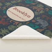 パーソナライズされたヴィンテージジャングルサファリ シェルパブランケット (3/4)