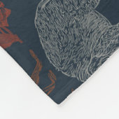 パーソナライズされたヴィンテージジャングルサファリ フリースブランケット (角)