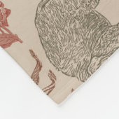 パーソナライズされたヴィンテージジャングルサファリ フリースブランケット (角)