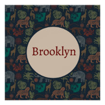 パーソナライズされたヴィンテージジャングルサファリ