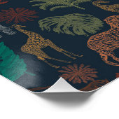 パーソナライズされたヴィンテージジャングルサファリ ポスター (コーナー)