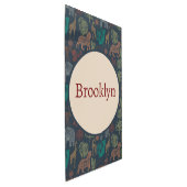 パーソナライズされたヴィンテージジャングルサファリ メタルプリント (3/4)