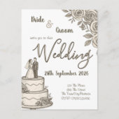 パーソナライズされたヴィンテージスエレガントケッチ ポストカード (正面)