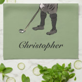 パーソナライズされたヴィンテージスタイルのパット キッチンタオル (折り畳み)