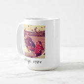 パーソナライズされたヴィンテージスタイルカスタムフォトママパパ コーヒーマグカップ (正面左)