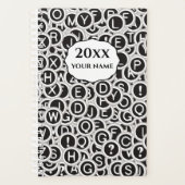 パーソナライズされたヴィンテージタイプライター鍵プランナー プランナー手帳 (正面)