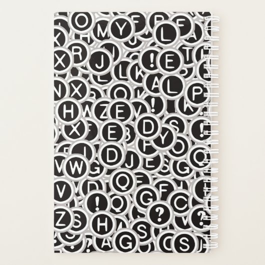 パーソナライズされたヴィンテージタイプライター鍵プランナー プランナー手帳 (裏面)