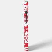 パーソナライズされたヴィンテージダマスクの色を赤に変更 Case-Mate iPhoneケース (裏面 / 左)