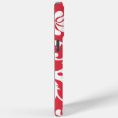 パーソナライズされたヴィンテージダマスクの色を赤に変更 Case-Mate iPhoneケース (裏面 / 右)