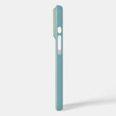 パーソナライズされたヴィンテージティール（緑がかった色）とセージストライプ Case-Mate iPhoneケース (裏面 / 左)