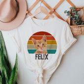 パーソナライズされたヴィンテージドッグカスタムレトロペット写真 トライブレンドＴシャツ