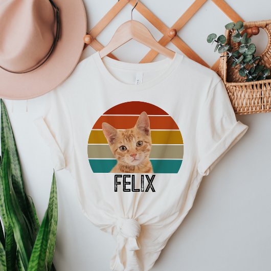パーソナライズされたヴィンテージドッグカスタムレトロペット写真 トライブレンドTシャツ