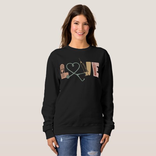 パーソナライズされたヴィンテージナース スウェットシャツ (正面フル)