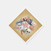 パーソナライズされたヴィンテージハッピーハローウィン | ナプキン スタンダードカクテルナプキン (角)